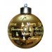 Χριστουγεννιάτικη Γυάλινη Μπάλα Φωτιζόμενη Χρυσή, με "Merry Christmas" (10cm)